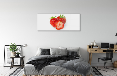 Acrylic print Strawberries on white background