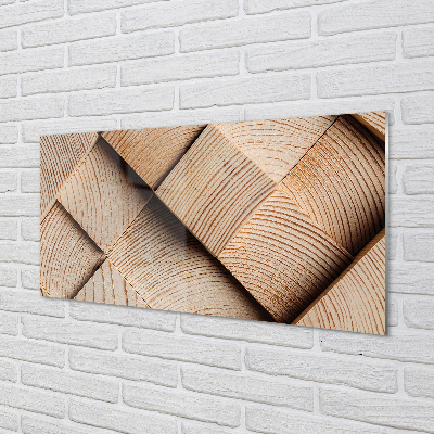 Acrylic print Nodes of the wood grain