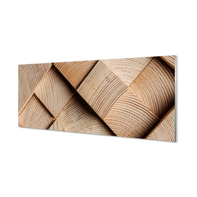 Acrylic print Nodes of the wood grain