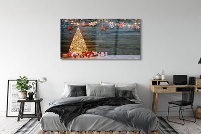 Acrylic print Christmas tree decorations card