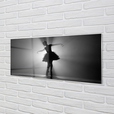 Acrylic print Gray background ballerina