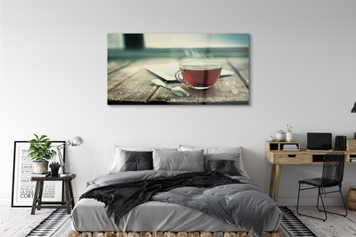 Acrylic print Heat a teaspoon of tea