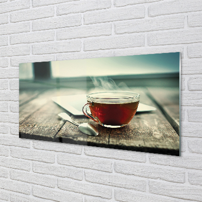 Acrylic print Heat a teaspoon of tea