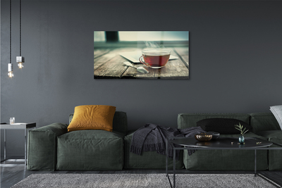 Acrylic print Heat a teaspoon of tea