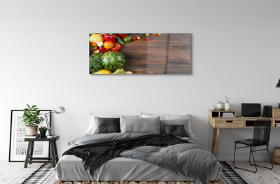 Acrylic print Watermelon tomato dill