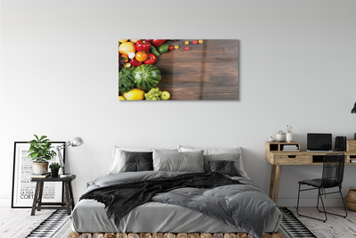 Acrylic print Watermelon tomato dill