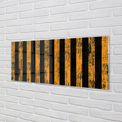 Acrylic print Irregular yellow stripes