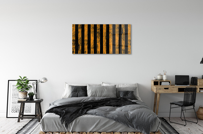 Acrylic print Irregular yellow stripes