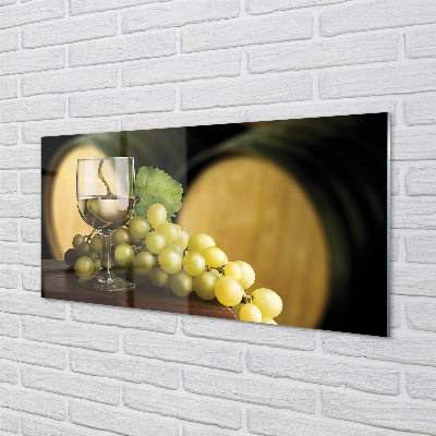 Acrylic print A glass cylinder grapes