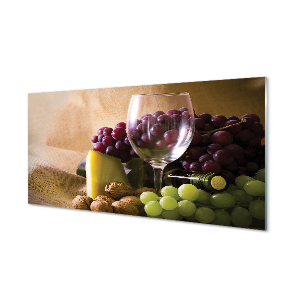 Acrylic print Empty glass grapes