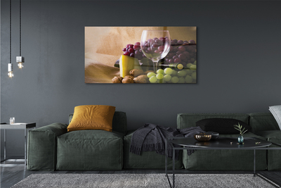 Acrylic print Empty glass grapes