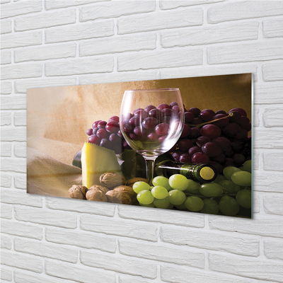 Acrylic print Empty glass grapes