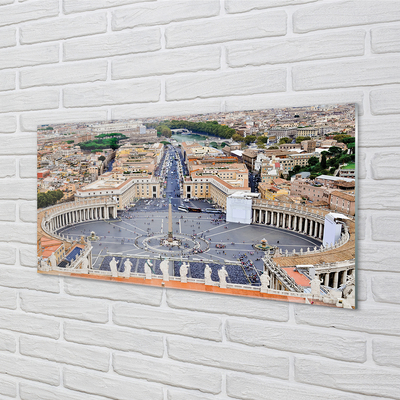 Acrylic print Rome vatican panorama square