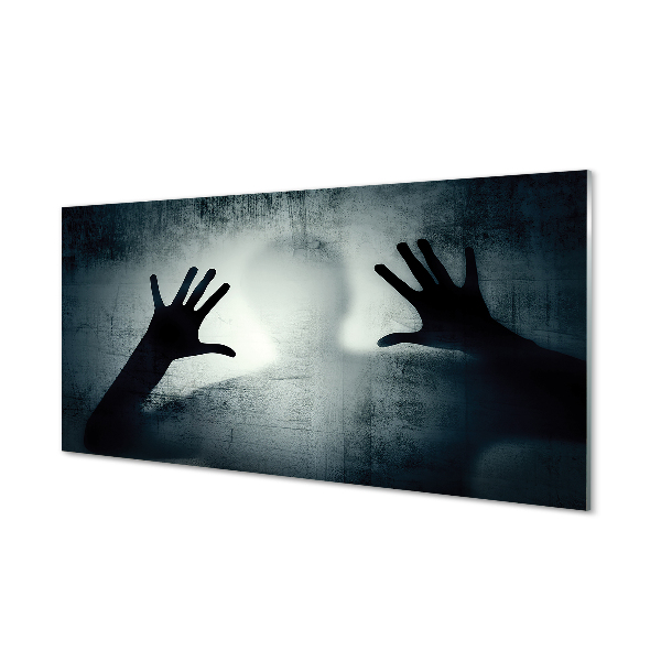 Acrylic print Shadow hands and form head