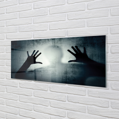 Acrylic print Shadow hands and form head