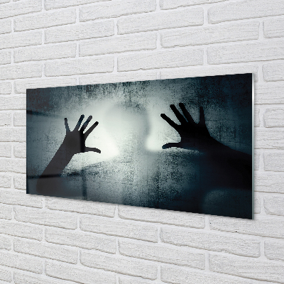 Acrylic print Shadow hands and form head