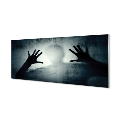 Acrylic print Shadow hands and form head