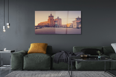 Acrylic print Rising of the sun church krakow