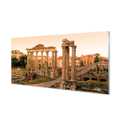 Acrylic print Rome sunrise roman forum