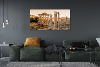 Acrylic print Rome sunrise roman forum