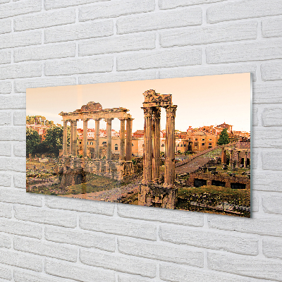 Acrylic print Rome sunrise roman forum