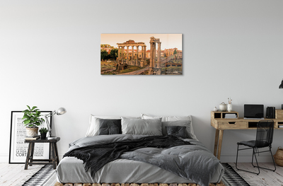 Acrylic print Rome sunrise roman forum