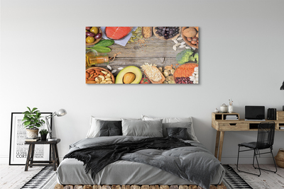 Acrylic print Broccoli beans lawyer nuts