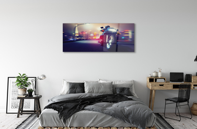 Acrylic print Sky city motorcycle