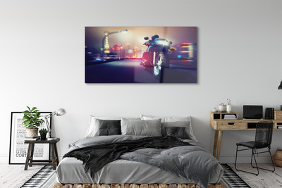 Acrylic print Sky city motorcycle