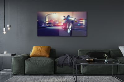 Acrylic print Sky city motorcycle