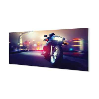 Acrylic print Sky city motorcycle