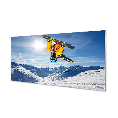 Acrylic print Man mountain board