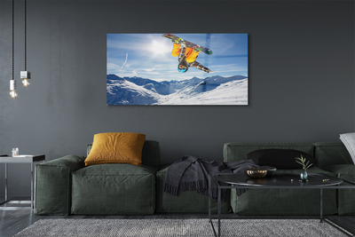 Acrylic print Man mountain board