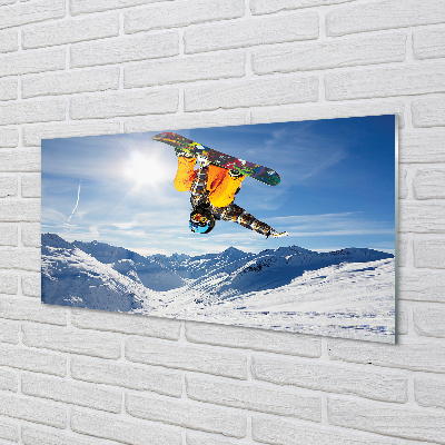 Acrylic print Man mountain board