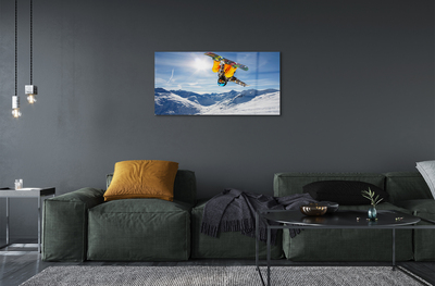 Acrylic print Man mountain board