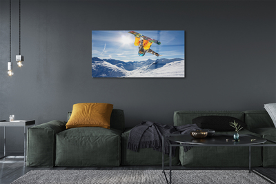 Acrylic print Man mountain board