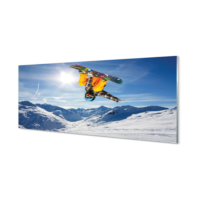 Acrylic print Man mountain board