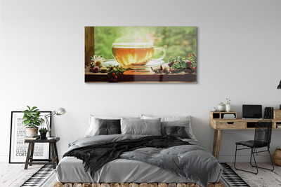 Acrylic print Hot tea herbs