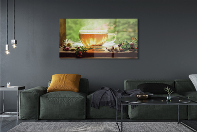 Acrylic print Hot tea herbs