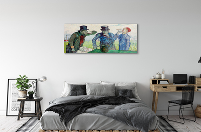 Acrylic print Men meeting art