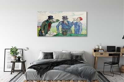 Acrylic print Men meeting art