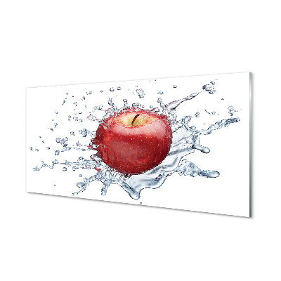 Acrylic print Red apple in water