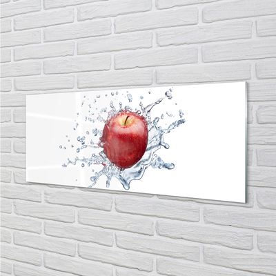 Acrylic print Red apple in water