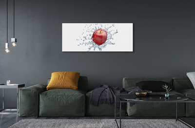 Acrylic print Red apple in water