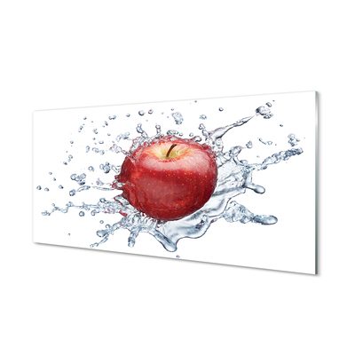 Acrylic print Red apple in water