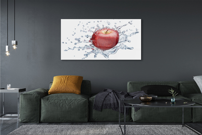 Acrylic print Red apple in water