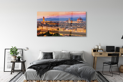 Acrylic print Italy panoramic night dom