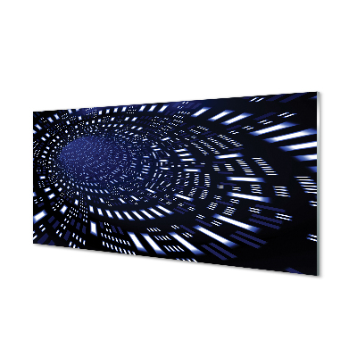 Acrylic print 3d blue tunnel