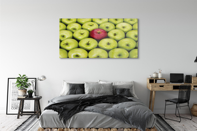 Acrylic print The green and red apples