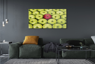 Acrylic print The green and red apples